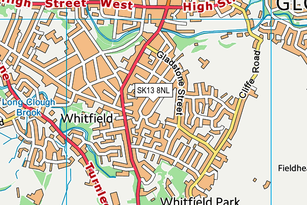 SK13 8NL map - OS VectorMap District (Ordnance Survey)