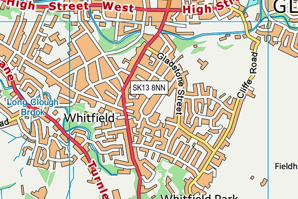 SK13 8NN map - OS VectorMap District (Ordnance Survey)