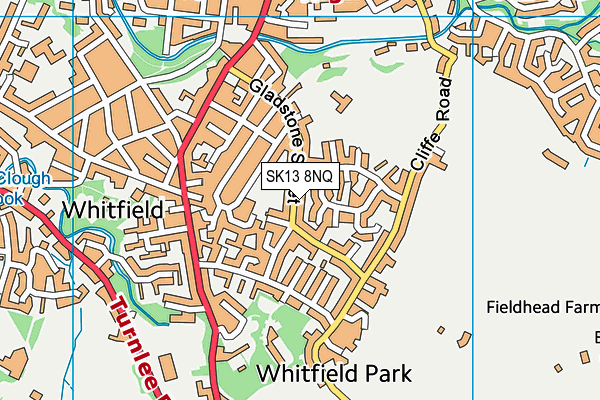 SK13 8NQ map - OS VectorMap District (Ordnance Survey)