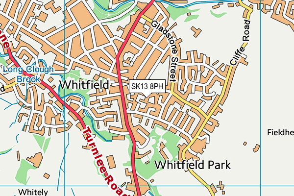 SK13 8PH map - OS VectorMap District (Ordnance Survey)