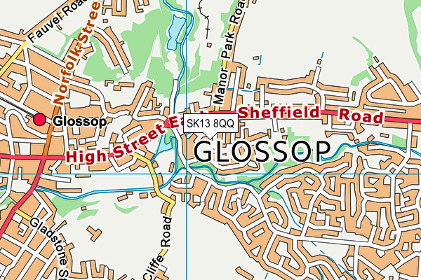 SK13 8QQ map - OS VectorMap District (Ordnance Survey)