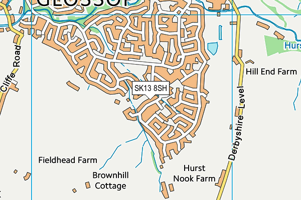 SK13 8SH map - OS VectorMap District (Ordnance Survey)