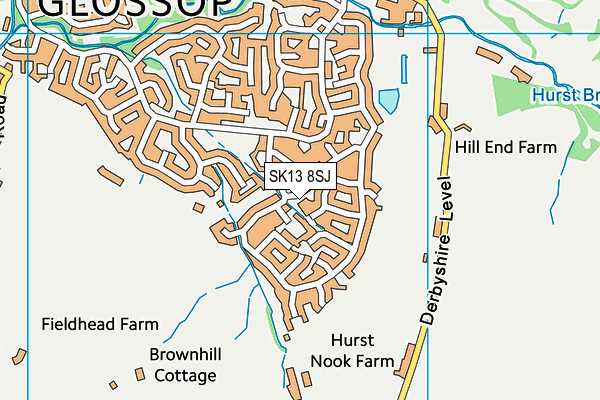 SK13 8SJ map - OS VectorMap District (Ordnance Survey)