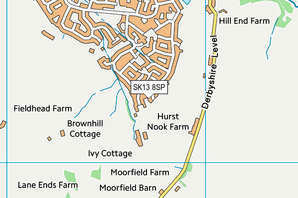 SK13 8SP map - OS VectorMap District (Ordnance Survey)