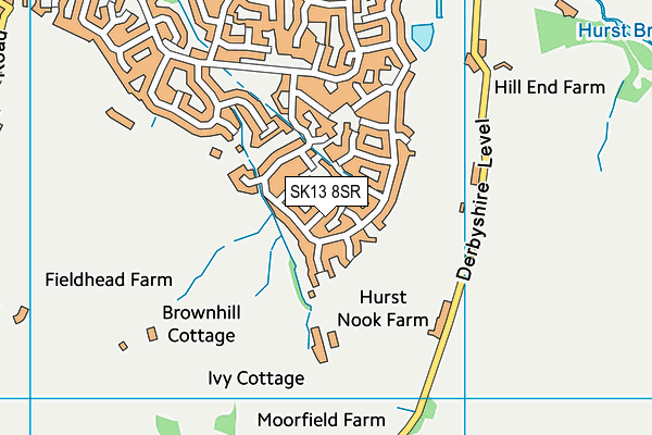 SK13 8SR map - OS VectorMap District (Ordnance Survey)