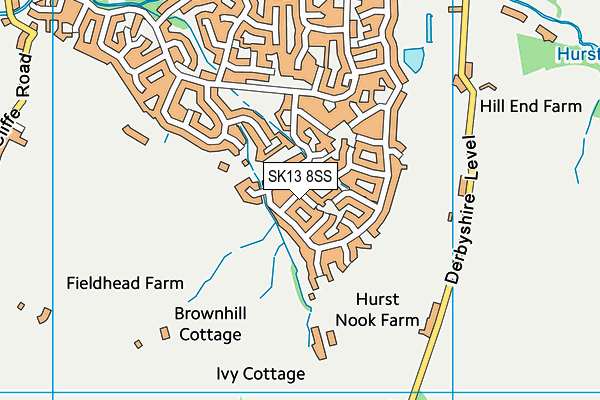 SK13 8SS map - OS VectorMap District (Ordnance Survey)