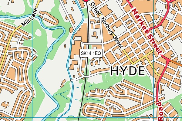 SK14 1EQ map - OS VectorMap District (Ordnance Survey)