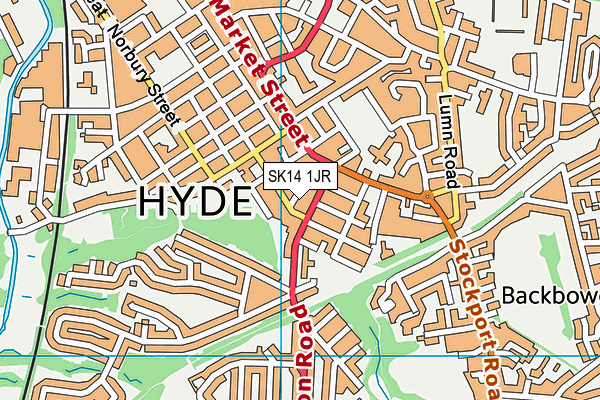 SK14 1JR map - OS VectorMap District (Ordnance Survey)