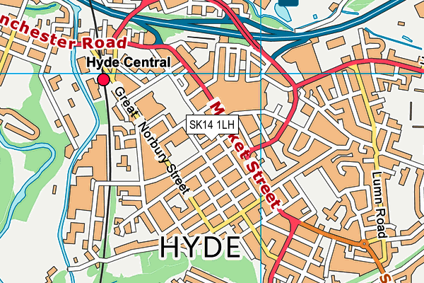 SK14 1LH map - OS VectorMap District (Ordnance Survey)