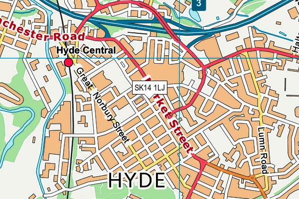 SK14 1LJ map - OS VectorMap District (Ordnance Survey)