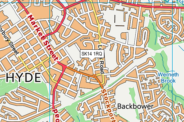 SK14 1RQ map - OS VectorMap District (Ordnance Survey)
