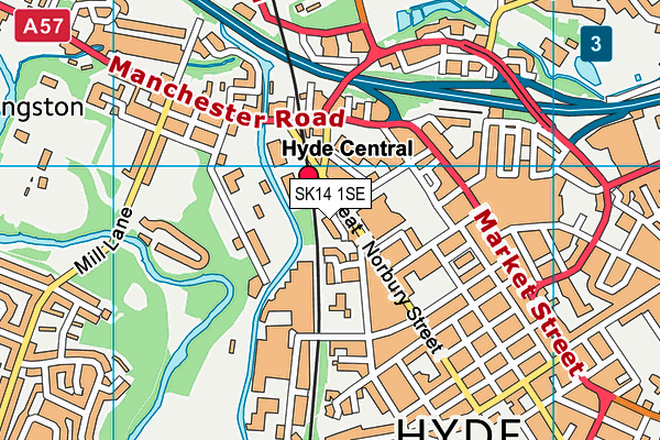 SK14 1SE map - OS VectorMap District (Ordnance Survey)