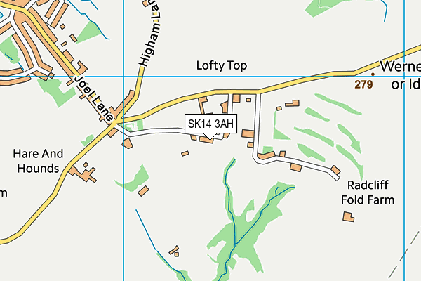 SK14 3AH map - OS VectorMap District (Ordnance Survey)