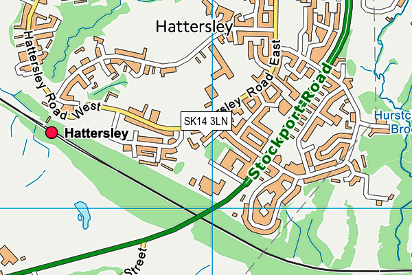 SK14 3LN map - OS VectorMap District (Ordnance Survey)