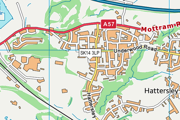 SK14 3LP map - OS VectorMap District (Ordnance Survey)