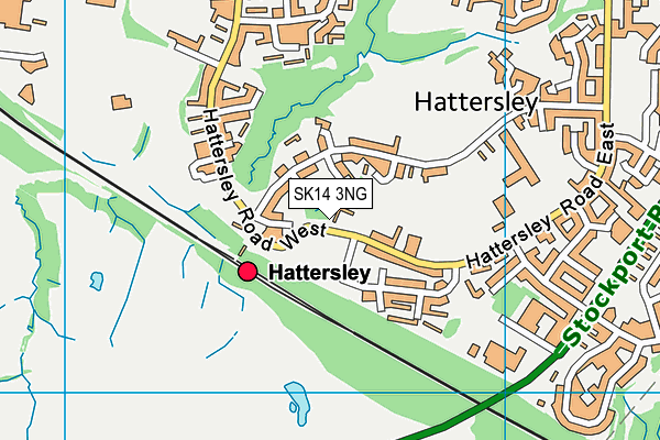 SK14 3NG map - OS VectorMap District (Ordnance Survey)