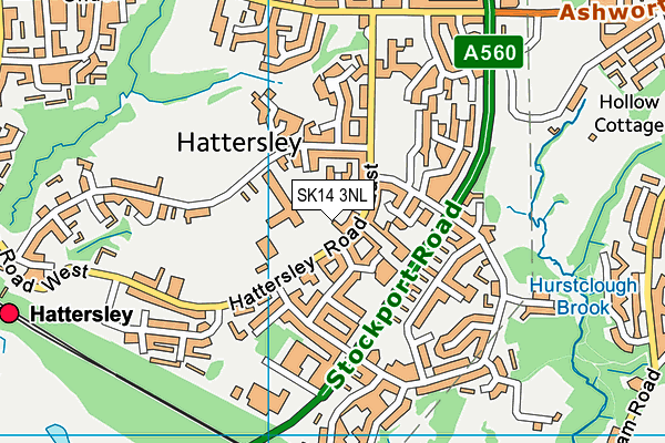 Active Ken Ward map (SK14 3NL) - OS VectorMap District (Ordnance Survey)