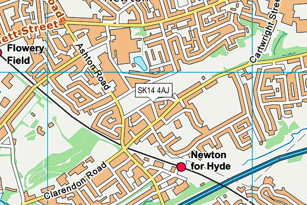 SK14 4AJ map - OS VectorMap District (Ordnance Survey)