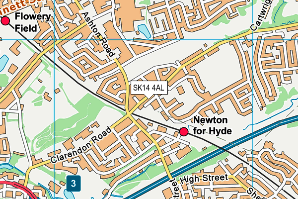 SK14 4AL map - OS VectorMap District (Ordnance Survey)