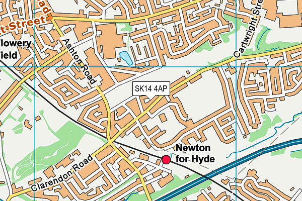 SK14 4AP map - OS VectorMap District (Ordnance Survey)