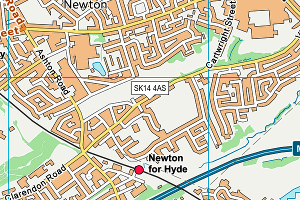 SK14 4AS map - OS VectorMap District (Ordnance Survey)