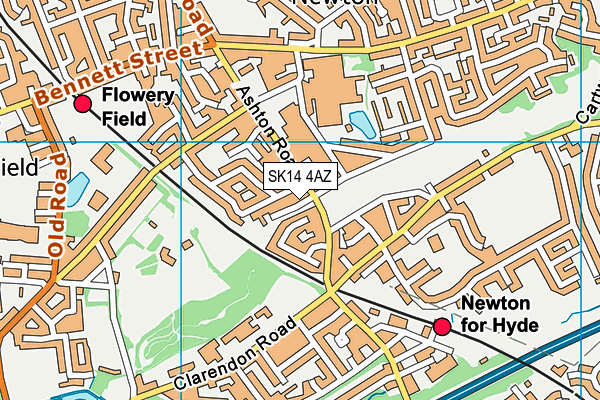 SK14 4AZ map - OS VectorMap District (Ordnance Survey)