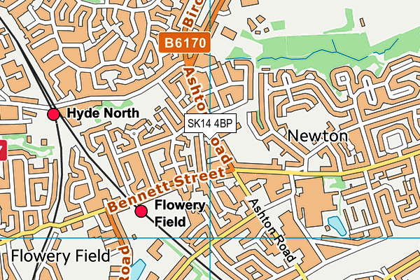 SK14 4BP map - OS VectorMap District (Ordnance Survey)