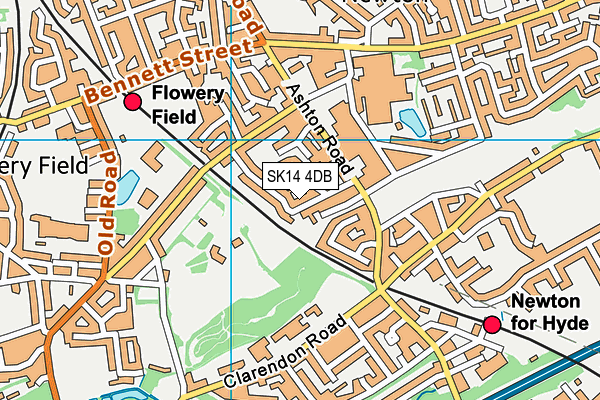 SK14 4DB map - OS VectorMap District (Ordnance Survey)