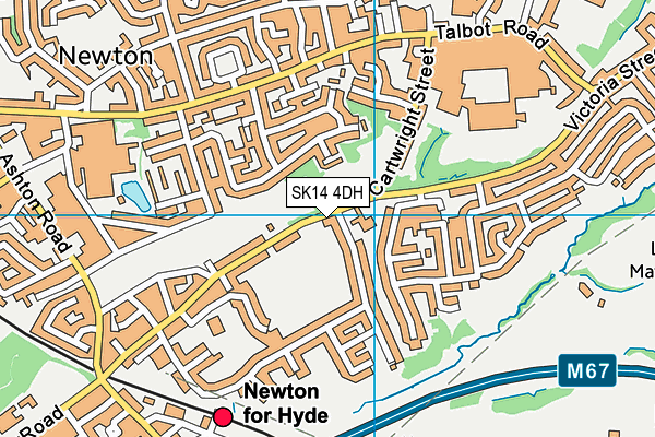 SK14 4DH map - OS VectorMap District (Ordnance Survey)