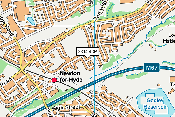 SK14 4DP map - OS VectorMap District (Ordnance Survey)