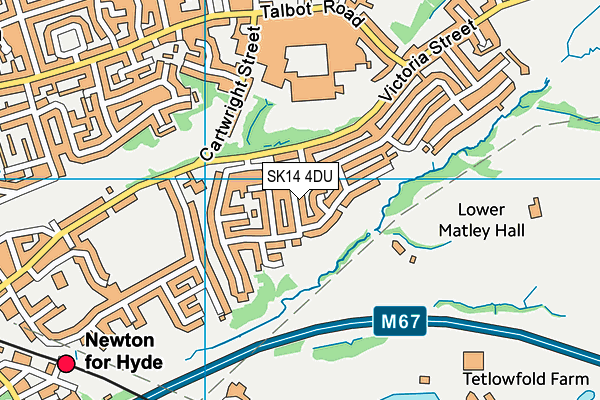 SK14 4DU map - OS VectorMap District (Ordnance Survey)