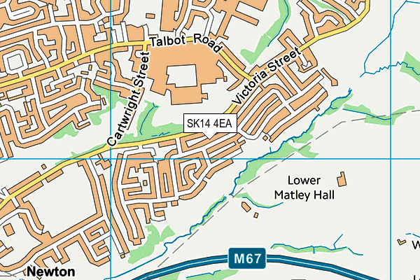 SK14 4EA map - OS VectorMap District (Ordnance Survey)