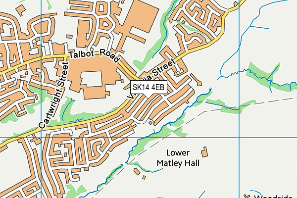 SK14 4EB map - OS VectorMap District (Ordnance Survey)