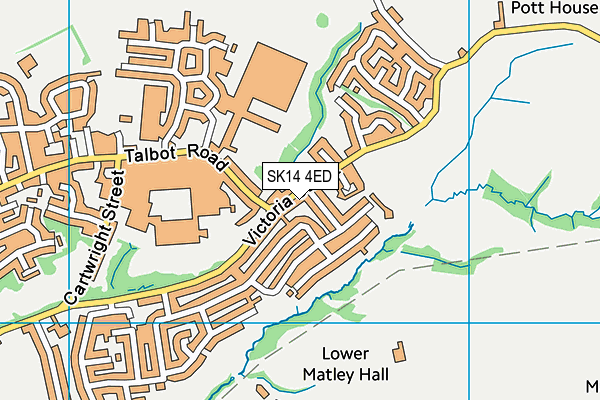 SK14 4ED map - OS VectorMap District (Ordnance Survey)