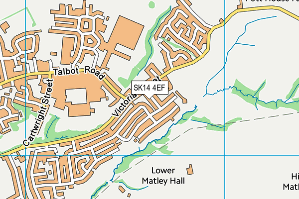 SK14 4EF map - OS VectorMap District (Ordnance Survey)