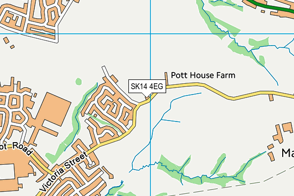 SK14 4EG map - OS VectorMap District (Ordnance Survey)