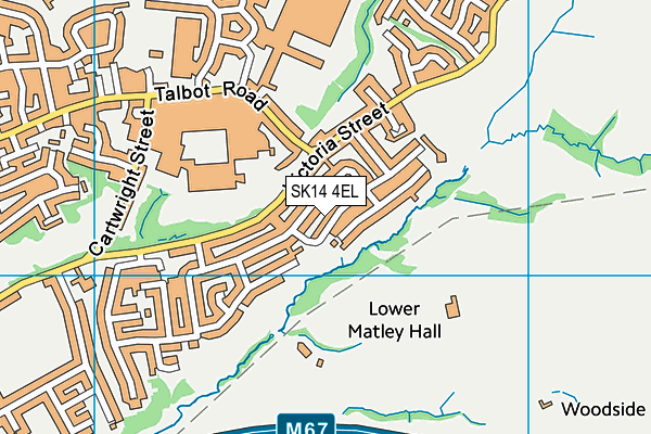 SK14 4EL map - OS VectorMap District (Ordnance Survey)