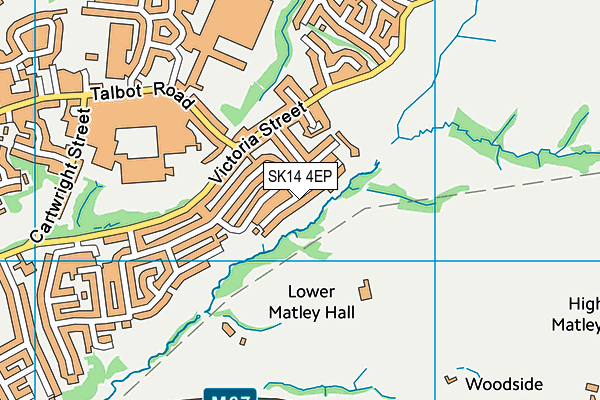 SK14 4EP map - OS VectorMap District (Ordnance Survey)
