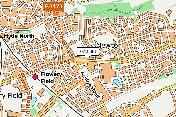 SK14 4EU map - OS VectorMap District (Ordnance Survey)