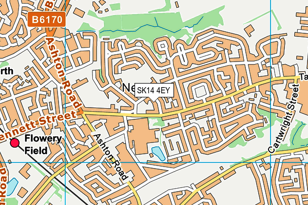 SK14 4EY map - OS VectorMap District (Ordnance Survey)