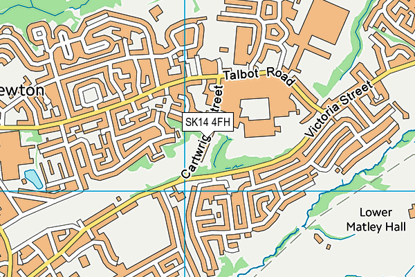 SK14 4FH map - OS VectorMap District (Ordnance Survey)