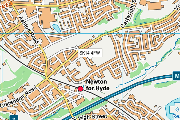 SK14 4FW map - OS VectorMap District (Ordnance Survey)