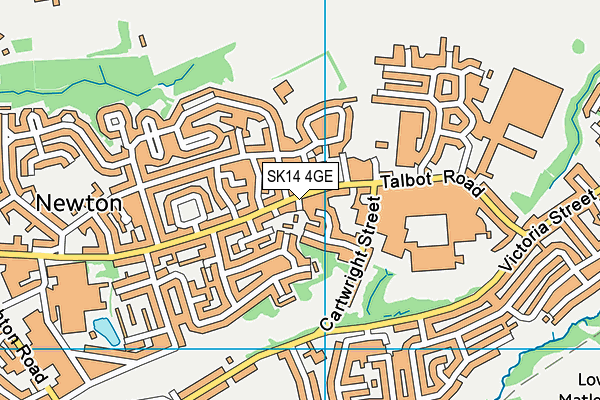 SK14 4GE map - OS VectorMap District (Ordnance Survey)