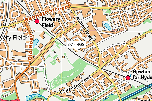 SK14 4GG map - OS VectorMap District (Ordnance Survey)