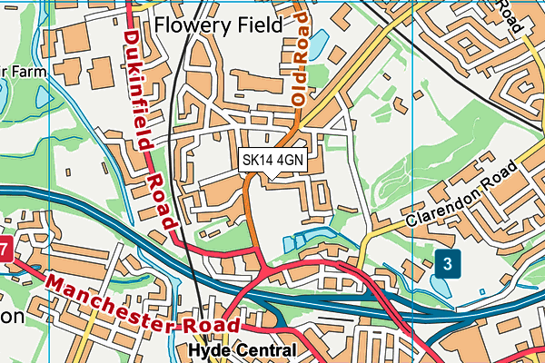 SK14 4GN map - OS VectorMap District (Ordnance Survey)