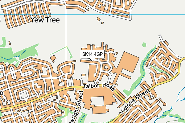 SK14 4GP map - OS VectorMap District (Ordnance Survey)