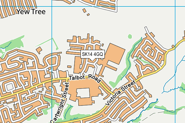 SK14 4GQ map - OS VectorMap District (Ordnance Survey)