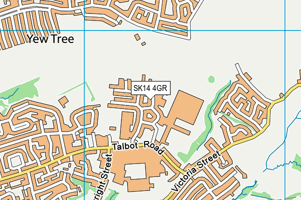 SK14 4GR map - OS VectorMap District (Ordnance Survey)