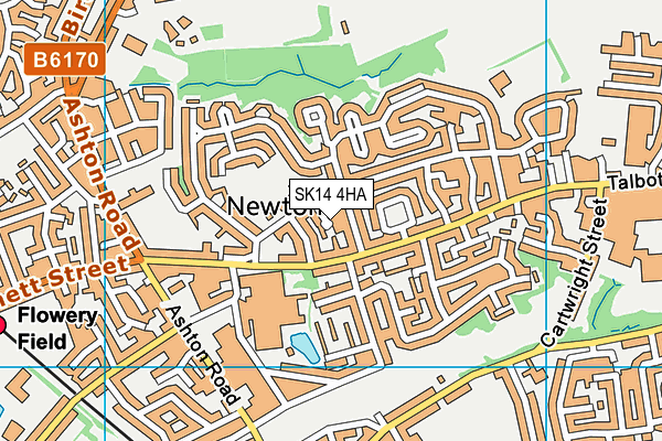 SK14 4HA map - OS VectorMap District (Ordnance Survey)