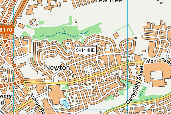 SK14 4HE map - OS VectorMap District (Ordnance Survey)